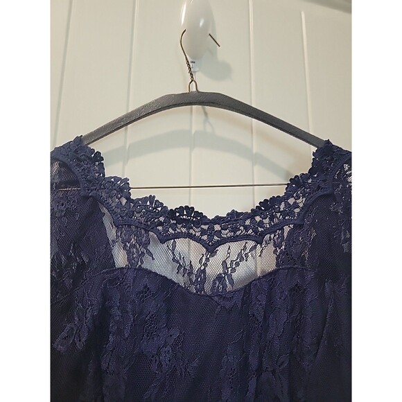 Rosewe Maxi Lace wide legged Navy Jumpsuit Size Sm No MFG Tag Wedding Special Oc - Picture 6 of 13
